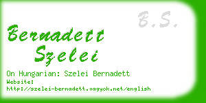 bernadett szelei business card